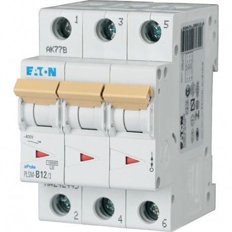 Eaton-moeller PLSM-D12/3-MW EATON ELECTRIC Over current switch, 12A, 3 p, type D characteristic