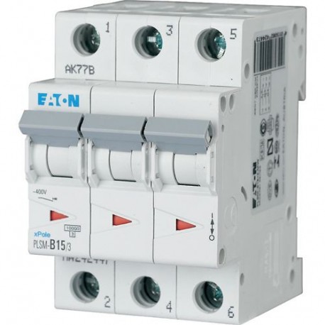Eaton-moeller PLSM-D15/3-MW EATON ELECTRIC Over current switch, 15A, 3 p, type D characteristic