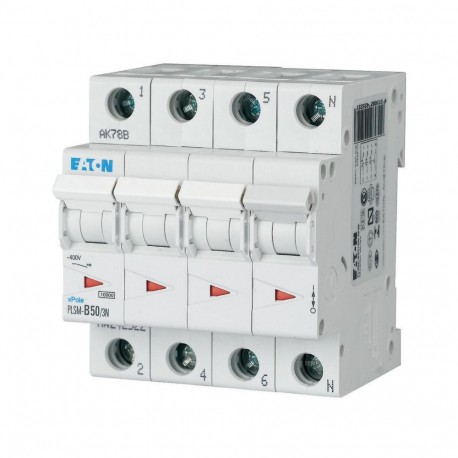 Eaton-moeller PLSM-B50/3N-MW Y7-242522 EATON ELECTRIC Over current switch, 50A, 3pole+N, type B characteristic