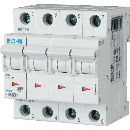 EATON - MOELLER PLSM-B3/4-MW PLSM-B3/4-MW 242576 EATON ELECTRIC Over current switch, 3A, 4 p, type B characteristic