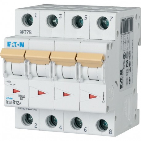 EATON - MOELLER PLSM-B12/4-MW PLSM-B12/4-MW 242583 EATON ELECTRIC Over current switch, 12A, 4 p, type B characteristic