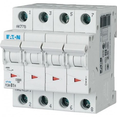Eaton-moeller PLSM-C0,5/4-MW EATON ELECTRIC Over current switch, 0, 5 A, 4 p, type C characteristic