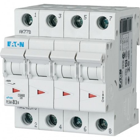 EATON - MOELLER PLSM-C3/4-MW PLSM-C3/4-MW 242602 EATON ELECTRIC Over current switch, 3A, 4p, type C characteristic