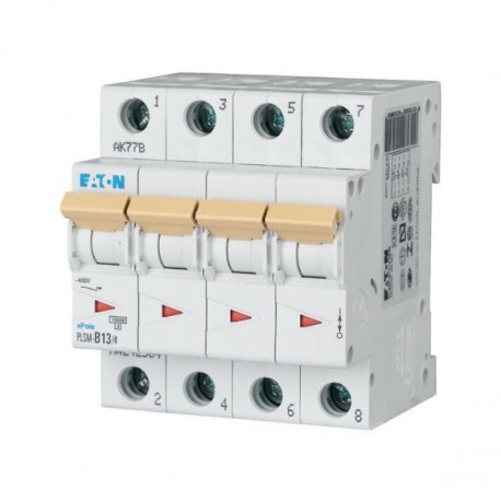 Eaton-moeller PLSM-C13/4-MW Y7-242610 EATON ELECTRIC Over current switch, 13A, 4p, type C characteristic