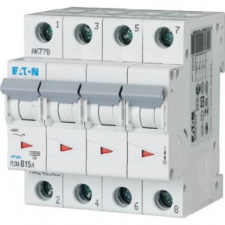 EATON - MOELLER PLSM-C15/4-MW PLSM-C15/4-MW 242611 EATON ELECTRIC Over current switch, 15A, 4 p, type C characteristic