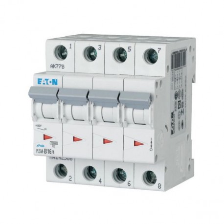 Eaton-moeller PLSM-C16/4-MW Y7-242612 EATON ELECTRIC Over current switch, 16A, 4p, type C characteristic