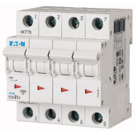 EATON - MOELLER PLSM-D1/4-MW PLSM-D1/4-MW 242620 EATON ELECTRIC Over current switch, 1A, 4p, type D characteristic
