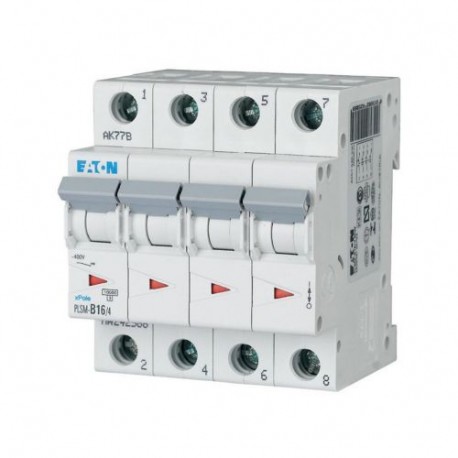 Eaton-moeller PLSM-D16/4-MW Y7-242635 EATON ELECTRIC Over current switch, 16A, 4p, type D characteristic