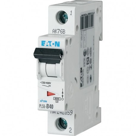 Eaton-moeller PLS6-B40-MW Y7-242659 EATON ELECTRIC Over current switch, 40A, 1p, type B characteristic