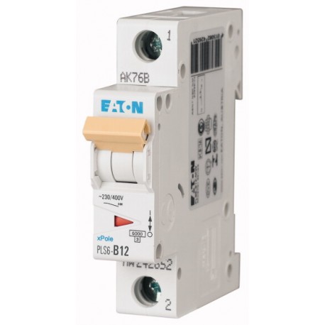 Eaton-moeller PLS6-C12-MW EATON ELECTRIC Over current switch, 12A, 1p, type C characteristic