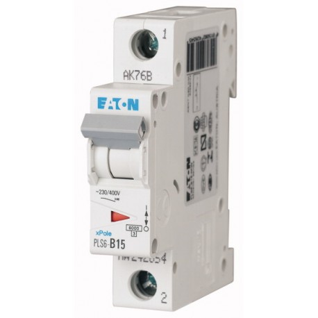 Eaton-moeller PLS6-C15-MW EATON ELECTRIC Over current switch, 15A, 1p, type C characteristic