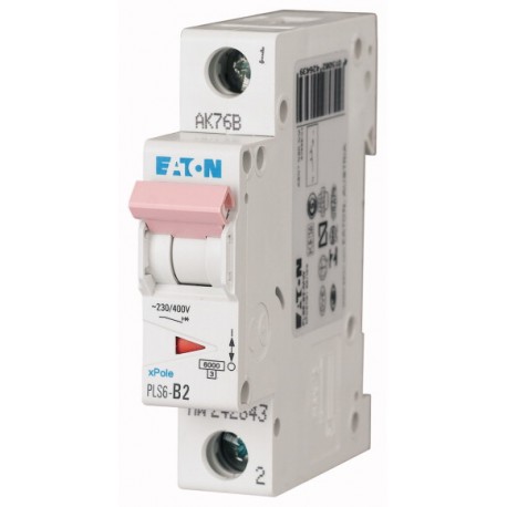 Eaton-moeller PLS6-D2-MW EATON ELECTRIC Over current switch, 2A, 1p, type D characteristic