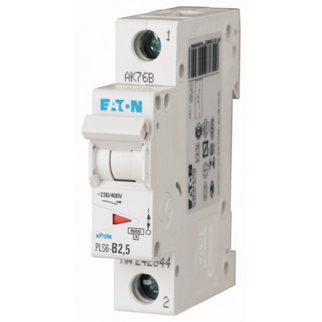 Eaton-moeller PLS6-D2,5-MW EATON ELECTRIC Over current switch, 2, 5 A, 1p, type D characteristic