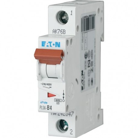 Eaton-moeller PLS6-D4-MW EATON ELECTRIC Over current switch, 4A, 1p, type D characteristic