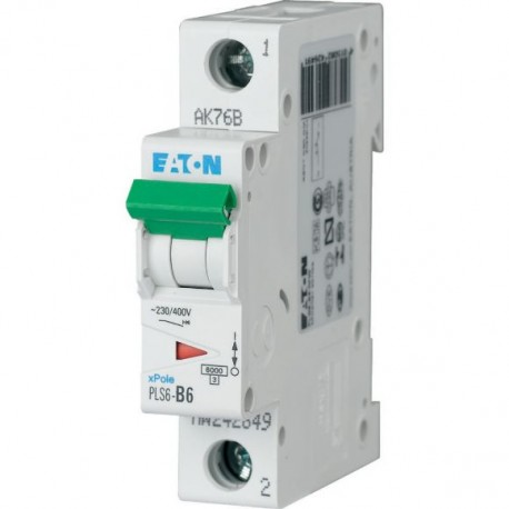 Eaton-moeller PLS6-D6-MW Y7-242698 EATON ELECTRIC Over current switch, 6A, 1p, type D characteristic