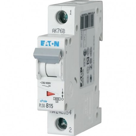 Eaton-moeller PLS6-D15-MW EATON ELECTRIC Over current switch, 15A, 1p, type D characteristic
