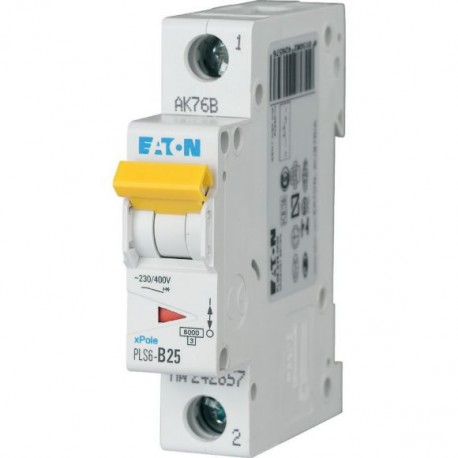 Eaton-moeller PLS6-D25-MW Y7-242706 EATON ELECTRIC Over current switch, 25A, 1p, type D characteristic
