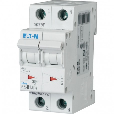 Eaton-moeller PLZ6-B1,6/1N-MW EATON ELECTRIC Over current switch, 1, 6 A, 1pole+N, type B characteristic