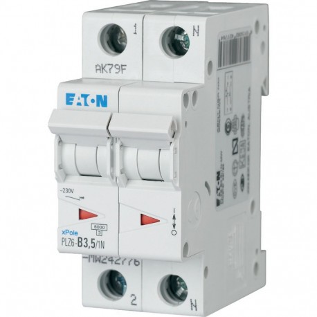 Eaton-moeller PLZ6-B3,5/1N-MW EATON ELECTRIC Over current switch, 3, 5 A, 1pole+N, type B characteristic