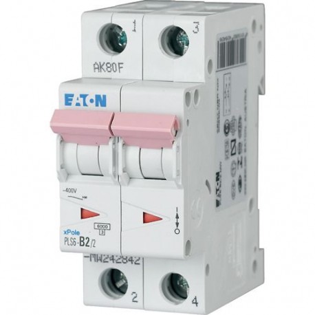 Eaton-moeller 242891 EATON ELECTRIC Over current switch, 2A, 2 p, type D characteristic
