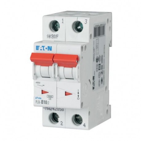 Eaton-moeller PLS6-D10/2-MW Y7-242899 EATON ELECTRIC Over current switch, 10A, 2 p, type D characteristic