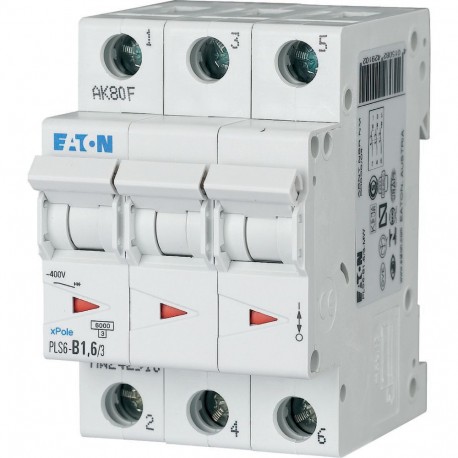Eaton-moeller PLS6-B1,6/3-MW EATON ELECTRIC Over current switch, 1, 6 A, 3 p, type B characteristic