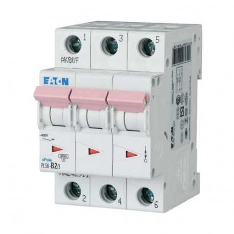 Eaton-moeller PLS6-D2/3-MW EATON ELECTRIC Over current switch, 2A, 3 p, type D characteristic