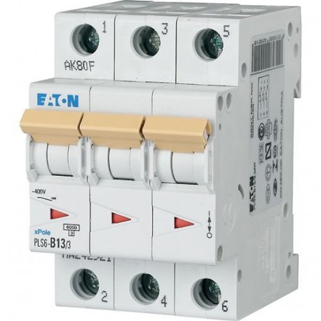 Eaton-moeller PLS6-D13/3-MW Y7-242970 EATON ELECTRIC Over current switch, 13A, 3 p, type D characteristic