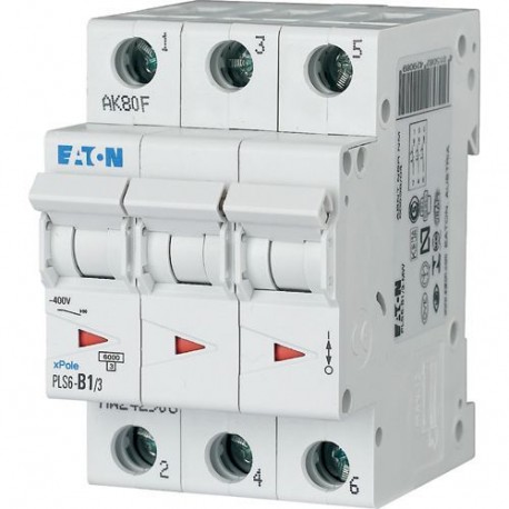 Eaton-moeller PLS6-C0,16/3N-MW EATON ELECTRIC Over current switch, 0, 16 A, 3pole+N, type C characteristic