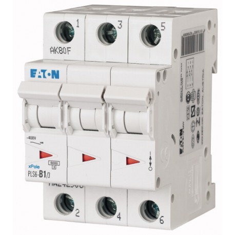 Eaton-moeller PLS6-D0,5/3N-MW EATON ELECTRIC Over current switch, 0, 5 A, 3pole+N, type D characteristic