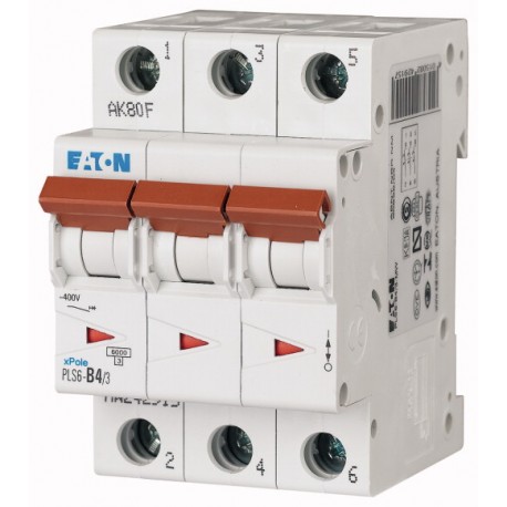 Eaton-moeller PLS6-D4/3N-MW EATON ELECTRIC Over current switch, 4A, 3pole+N, type D characteristic