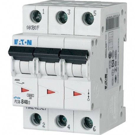 Eaton-moeller PLS6-D40/3N-MW Y7-243045 EATON ELECTRIC Over current switch, 40A, 3pole+N, type D characteristic