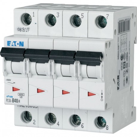 Eaton-moeller PLS6-B40/4-MW Y7-243065 EATON ELECTRIC Over current switch, 40A, 4 p, type B characteristic