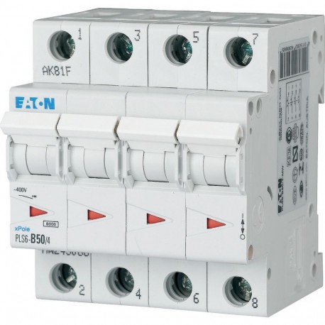 Eaton-moeller PLS6-B50/4-MW Y7-243066 EATON ELECTRIC Over current switch, 50A, 4 p, type B characteristic