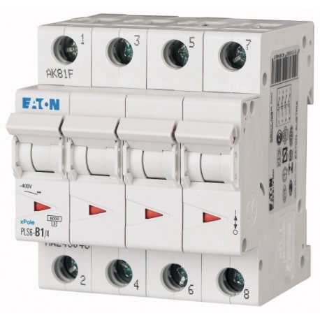 Eaton-moeller PLS6-C0,25/4-MW EATON ELECTRIC Over current switch, 0, 25 A, 4 p, type C characteristic