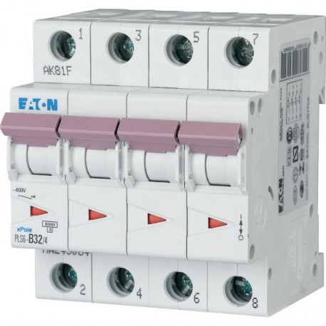 Eaton-moeller PLS6-D32/4-MW Y7-243113 EATON ELECTRIC Over current switch, 32A, 4 p, type D characteristic