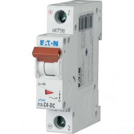 Eaton-moeller PLS6-C4-DC-MW Y7-243118 EATON ELECTRIC Over current switch, 4A, 1p, type C characteristic, DC