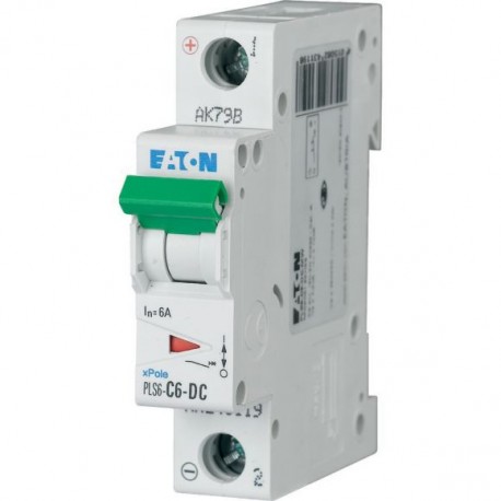 Eaton-moeller PLS6-C6-DC-MW Y7-243119 EATON ELECTRIC Over current switch, 6A, 1p, type C characteristic, DC