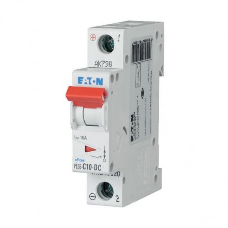 EATON - MOELLER PLS6-C10-DC-MW PLS6-C10-DC-MW 243120 Y7-243120 EATON ELECTRIC Over current switch, 10A, 1p, type C characteristic, DC