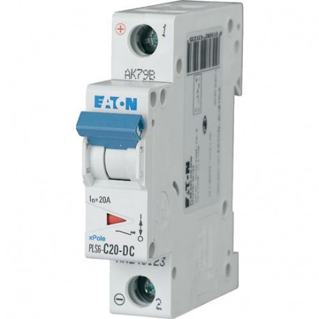 Eaton-moeller PLS6-C20-DC-MW Y7-243123 EATON ELECTRIC Over current switch, 20A, 1p, type C characteristic, DC