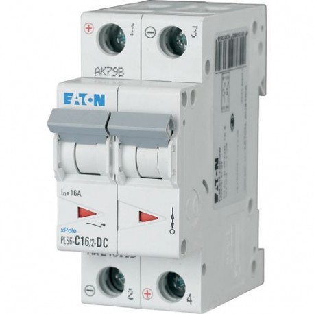 Eaton-moeller PLS6-C16/2-DC-MW Y7-243135 EATON ELECTRIC Over current switch, 16A, 2p, type C characteristic, DC
