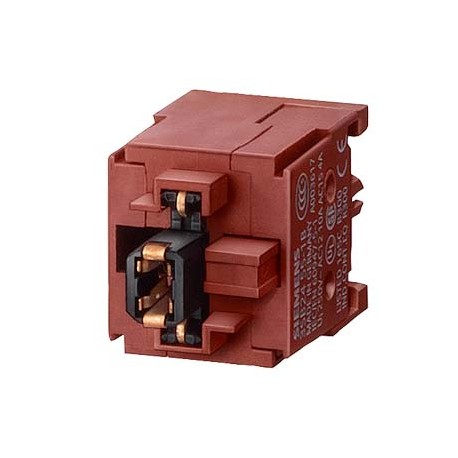 Siemens 3SB2455-1J Contact block and lampholder 1 NO, 1 NC, Wedge base W2 x 4.6 d, soldering pin connection