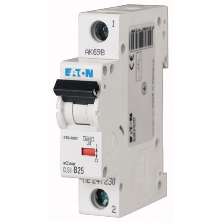 EATON - MOELLER CLS6-C6-DE CLS6-C6-DE 247610 EATON ELECTRIC Miniature circuit breaker (MCB), 6A, 1p, type C characteristic