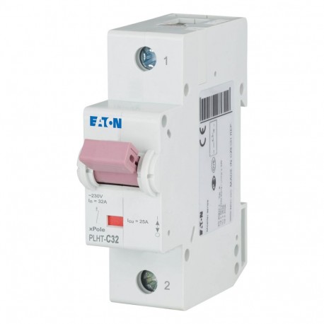 EATON - MOELLER PLHT-C32 PLHT-C32 247983 0001609502 EATON ELECTRIC Over current switch, 32A, 1p, C-Char, AC
