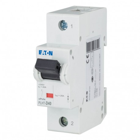 EATON - MOELLER PLHT-D40 PLHT-D40 247993 0001609543 EATON ELECTRIC Over current switch, 40A, 1p, D-Char, AC