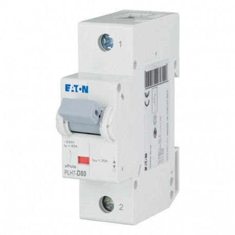 EATON - MOELLER PLHT-D80 PLHT-D80 247996 0001609546 EATON ELECTRIC Over current switch, 80A, 1p, D-Char, AC