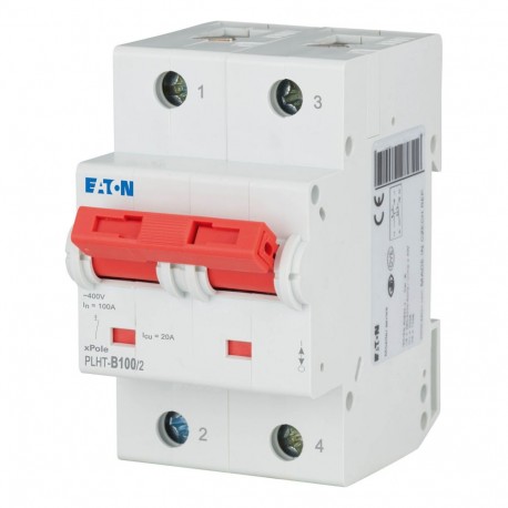 EATON - MOELLER PLHT-B100/2 PLHT-B100/2 248005 EATON ELECTRIC Over current switch, 100A, 2p, B-Char, AC