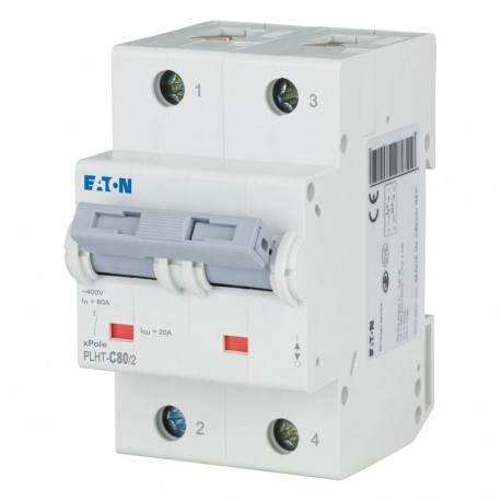 EATON - MOELLER PLHT-C80/2 PLHT-C80/2 248013 0001609516 EATON ELECTRIC Over current switch, 80A, 2p, C-Char, AC