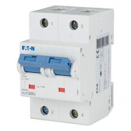 EATON - MOELLER PLHT-D20/2 PLHT-D20/2 248016 EATON ELECTRIC Over current switch, 20A, 2p, D-Char, AC
