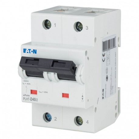 Eaton-moeller PLHT-D40/2 EATON ELECTRIC Over current switch, 40A, 2p, D-Char, AC